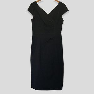 Muxxn Boutique Black Ruched Dress Women's Size XL V-Neck